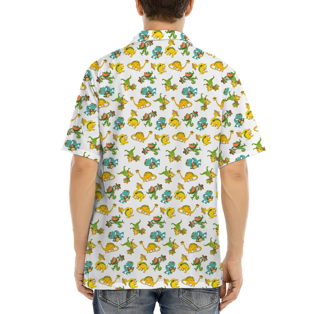 Funny Taco Dinosaur Aloha Shirt