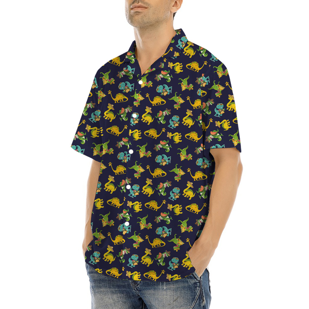 Tacosaurus Navy Hawaiian Shirt