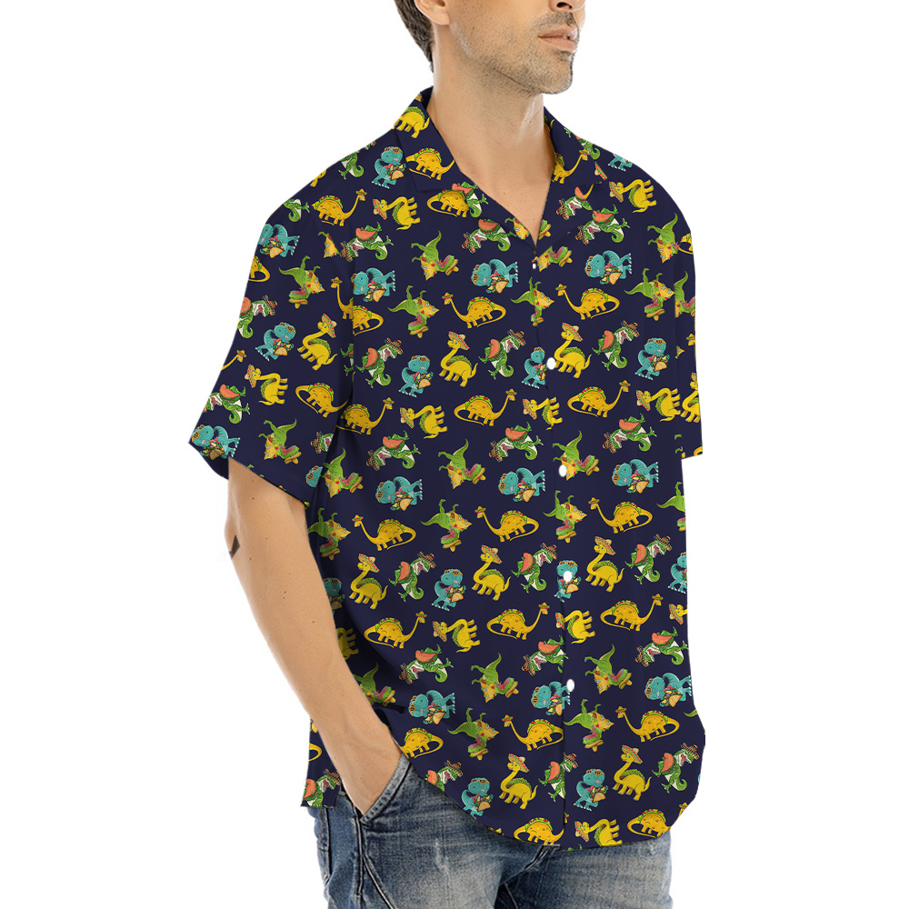 Tacosaurus Navy Hawaiian Shirt