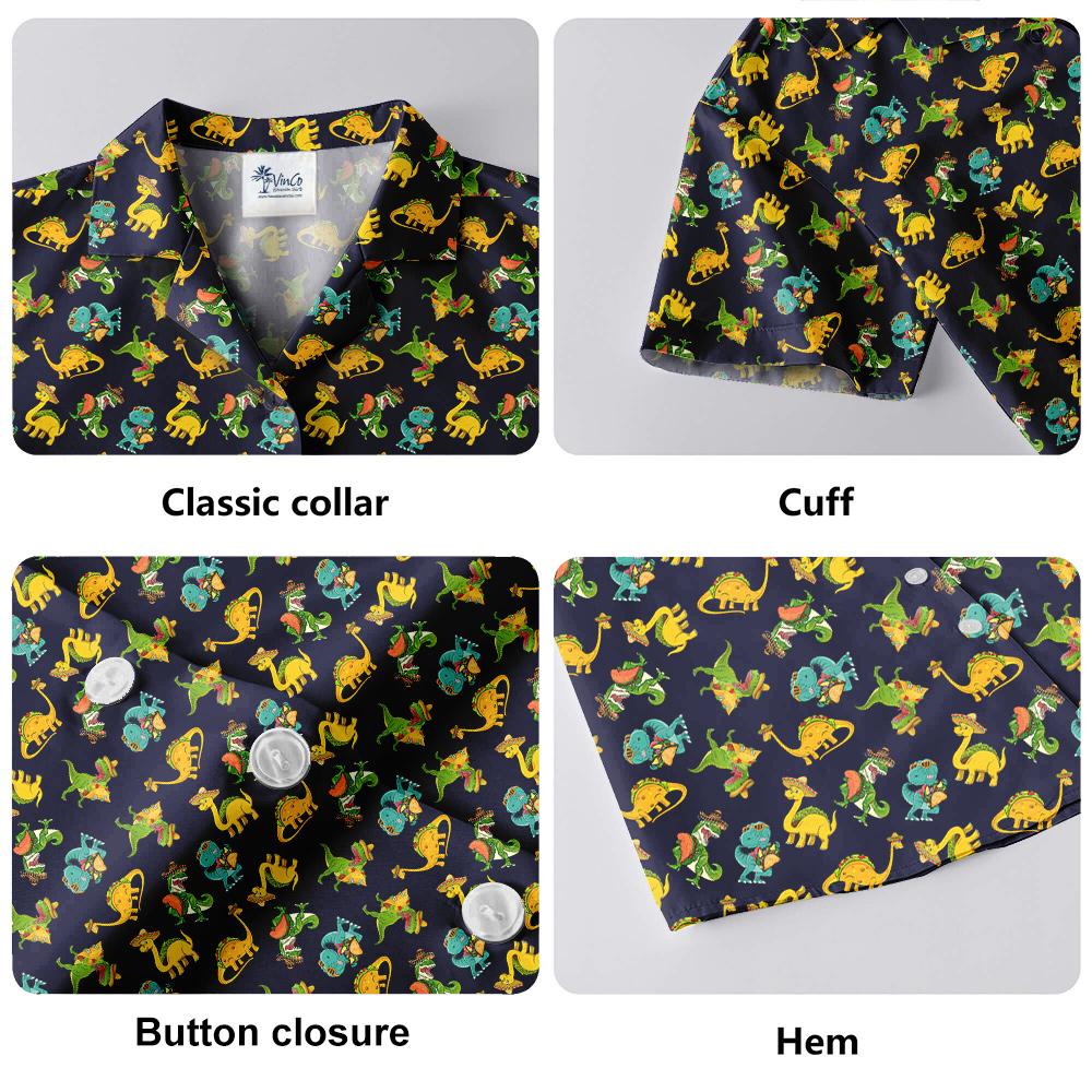 Tacosaurus Navy Hawaiian Shirt