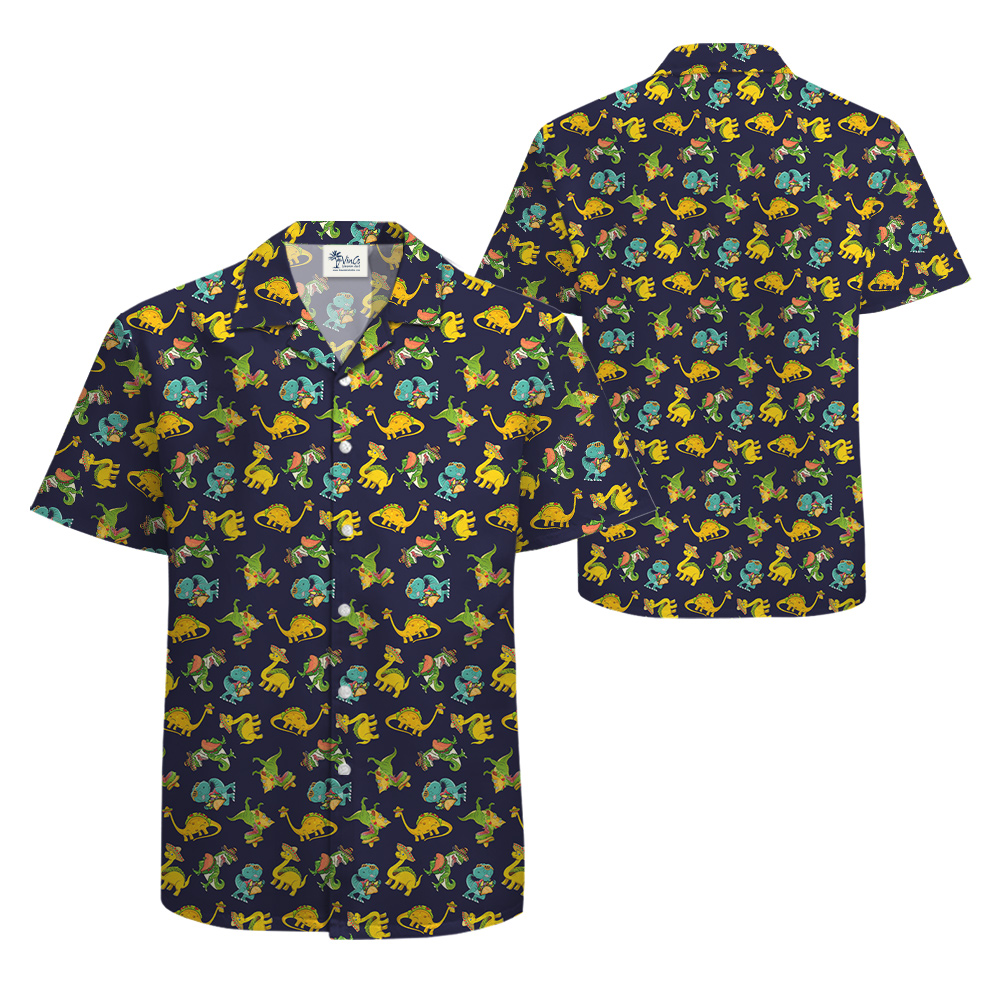 Tacosaurus Navy Hawaiian Shirt