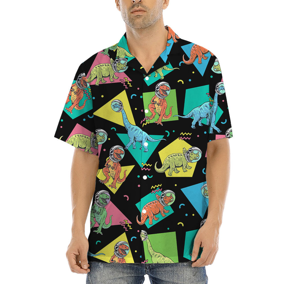 Astronaut Dinosaur Hawaiian Shirt - variant image 1