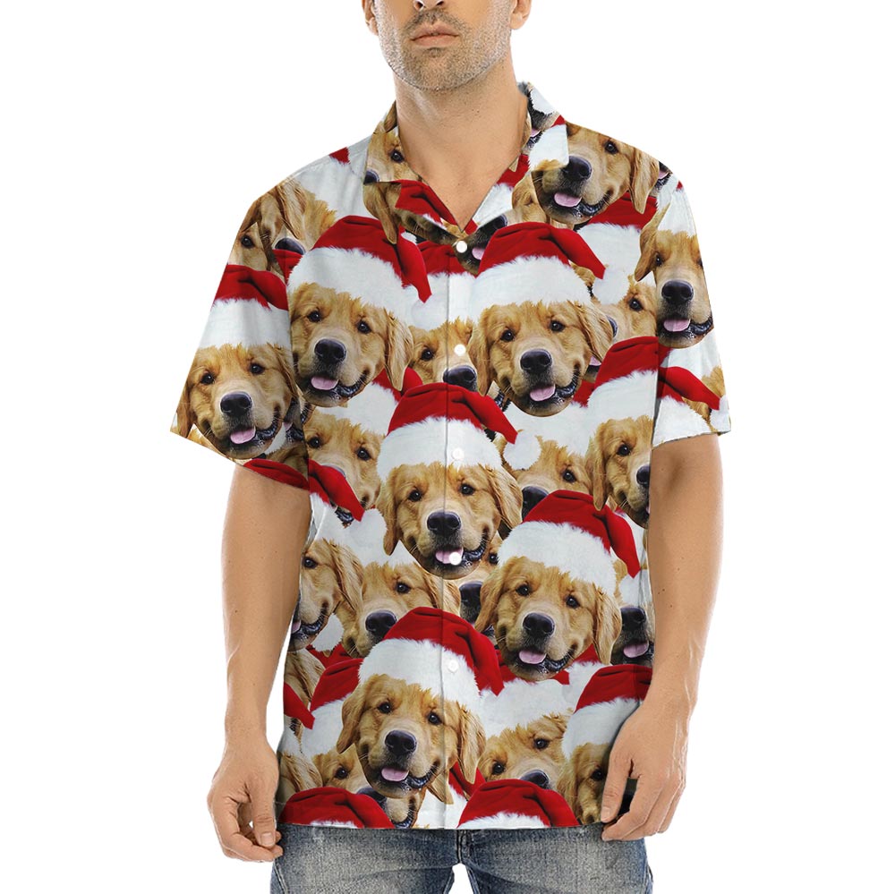 Custom Hawaiian Christmas Shirt With 1-5 Dog Faces - variant image 1