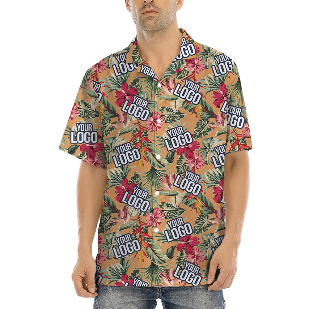 Floral Custom Hawaiian Shirts With Company Logo