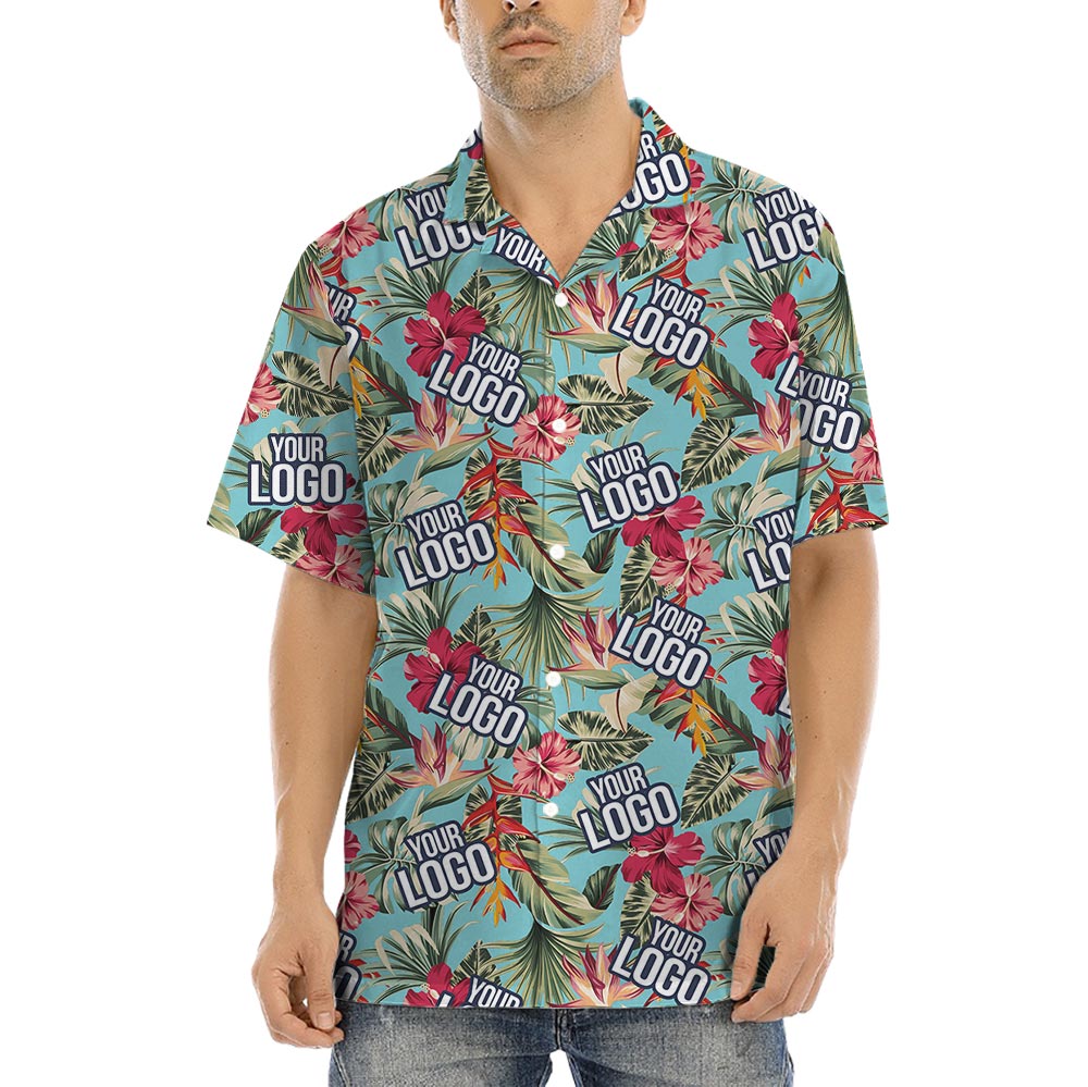 Floral Custom Hawaiian Shirts With Company Logo