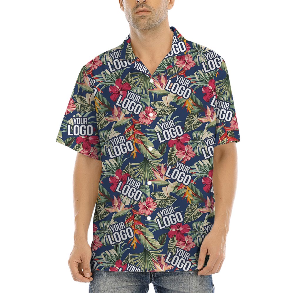 Floral Custom Hawaiian Shirts With Company Logo