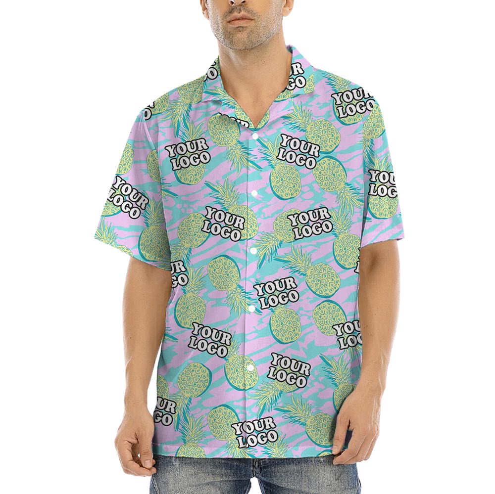Personalized Pineapple Hawaiian Shirt With Company Logo - variant image 1
