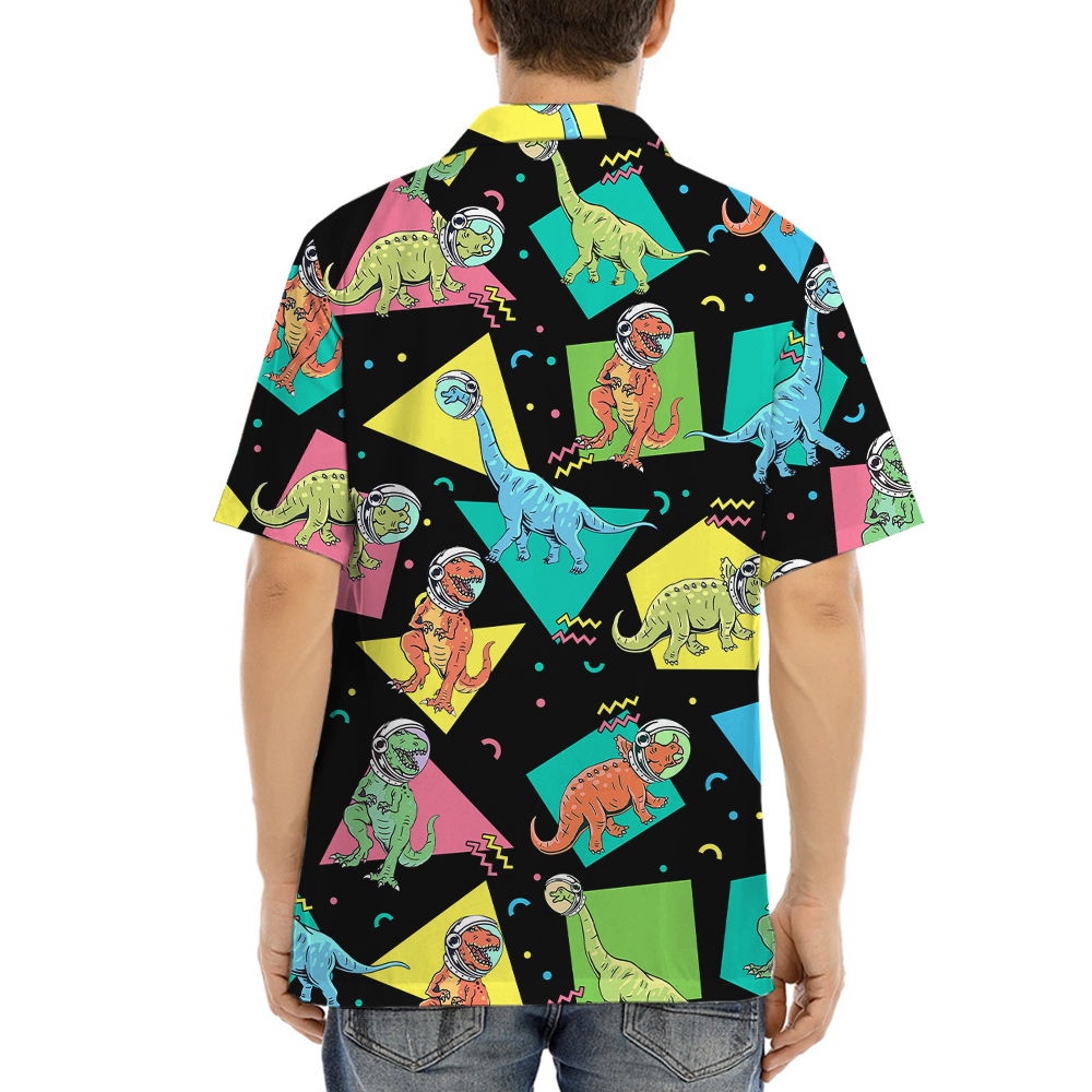 Astronaut Dinosaur Hawaiian Shirt