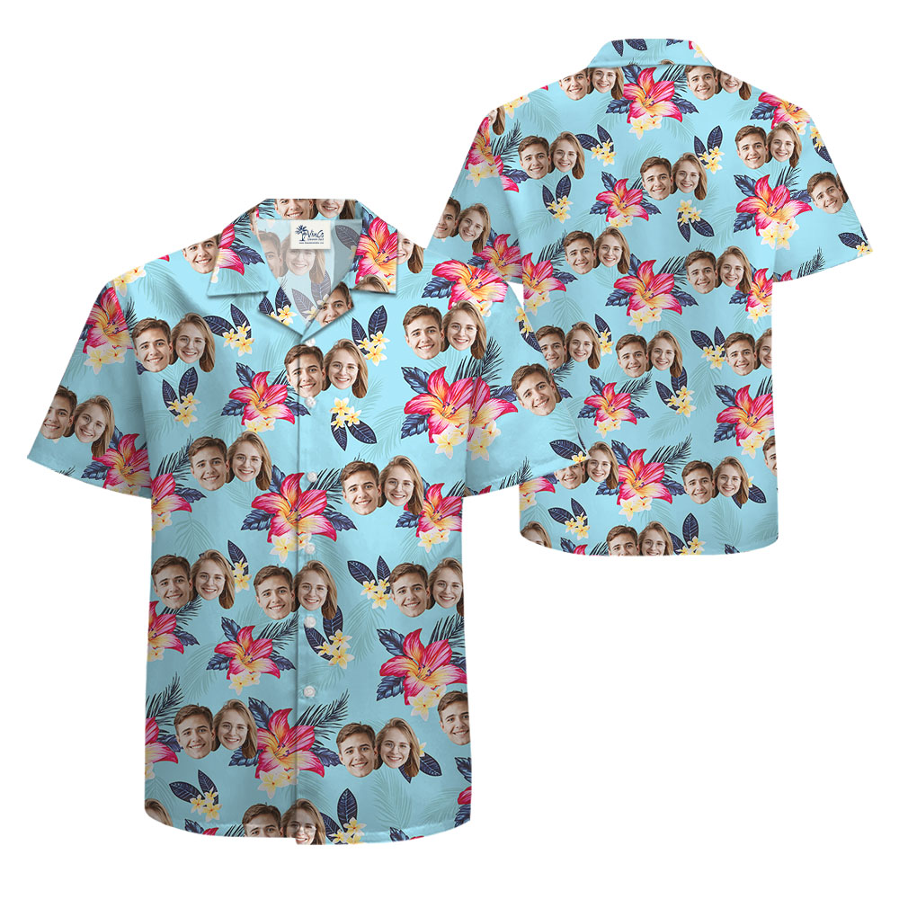 Personalized 1-5 Pictures Men's Hawaiian Shirt