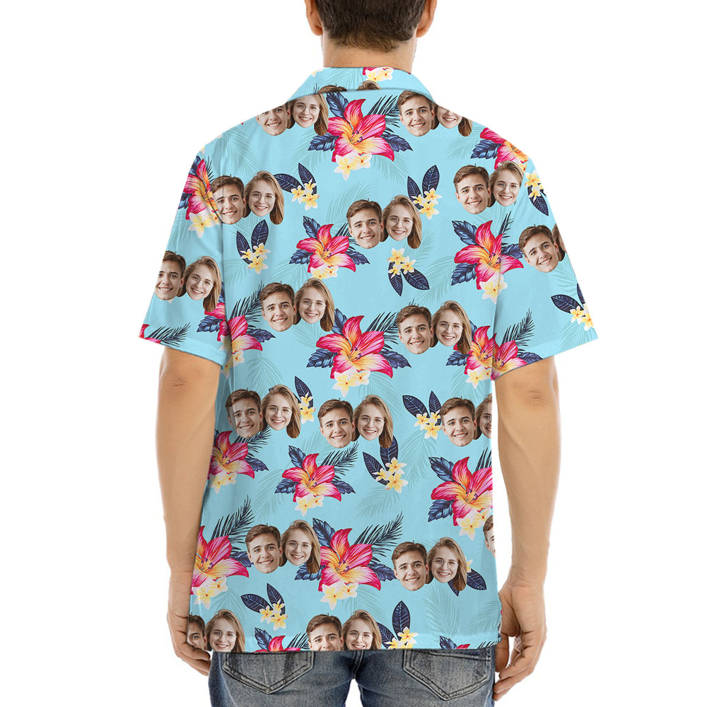 Personalized 1-5 Pictures Men's Hawaiian Shirt