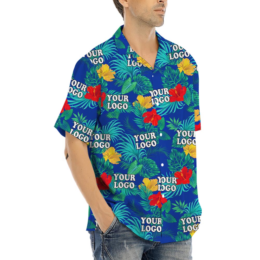 Custom Company Logo Hawaiian Shirt With Preview