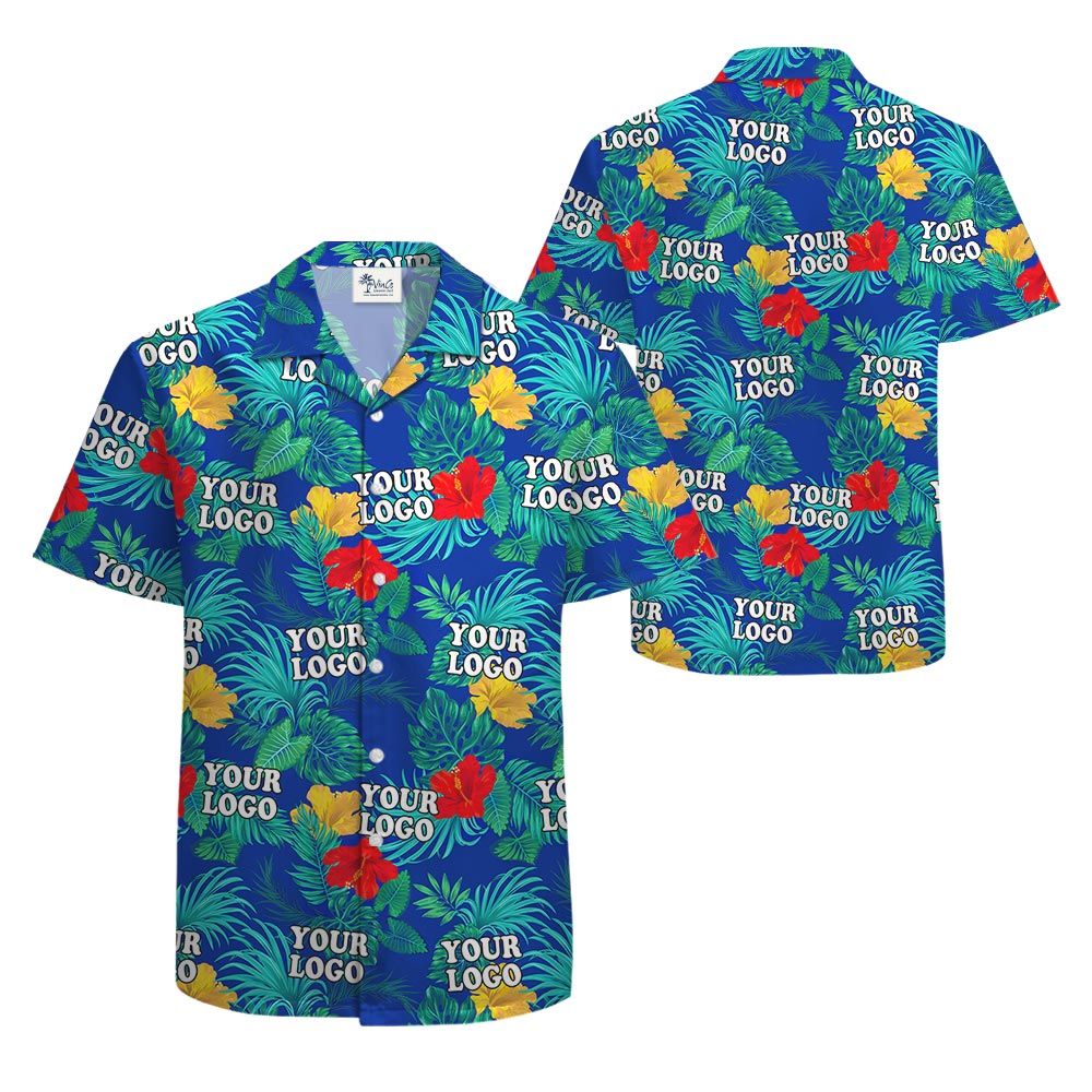 Custom Company Logo Hawaiian Shirt With Preview