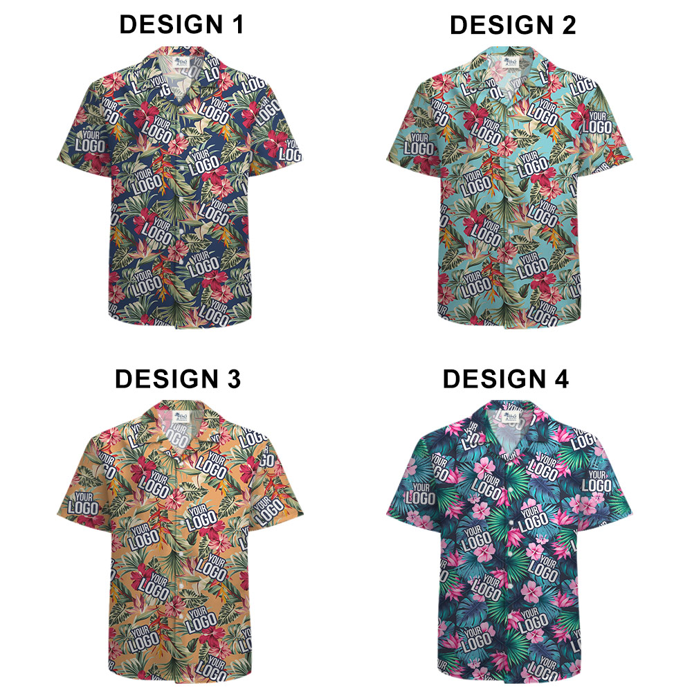 Floral Custom Hawaiian Shirts With Company Logo