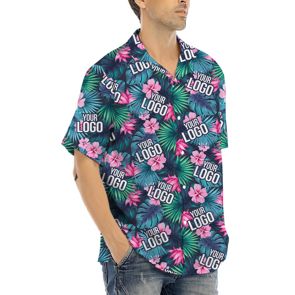 Floral Custom Hawaiian Shirts With Company Logo