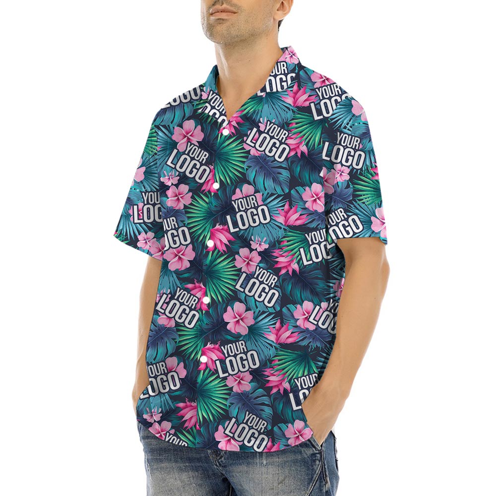 Floral Custom Hawaiian Shirts With Company Logo