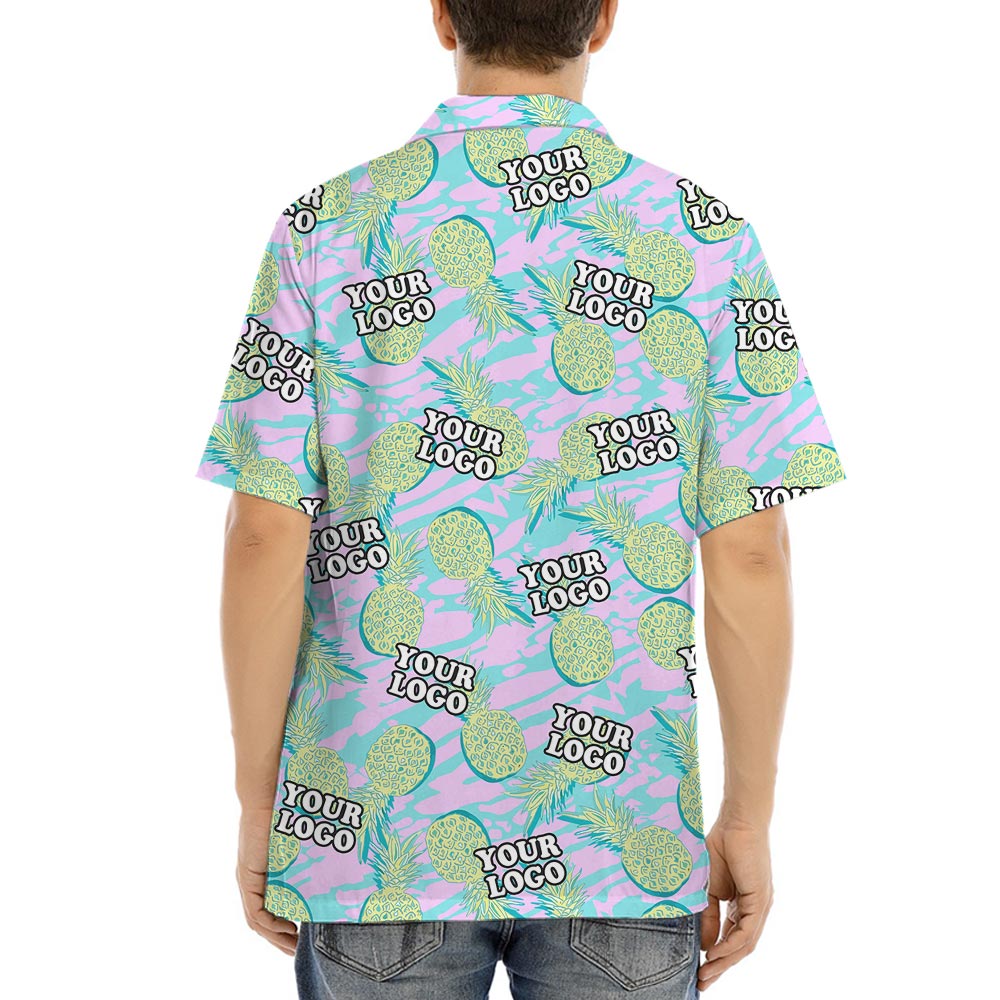 Personalized Pineapple Hawaiian Shirt With Company Logo