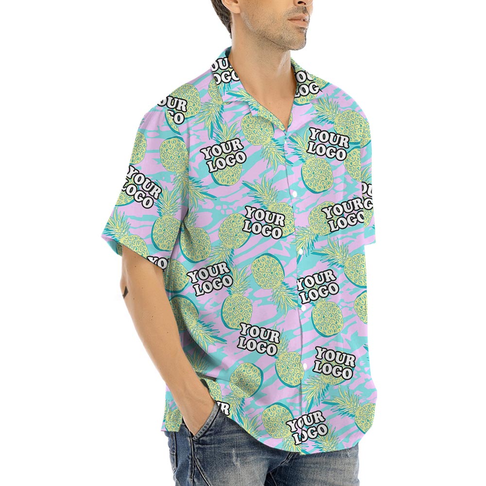 Personalized Pineapple Hawaiian Shirt With Company Logo