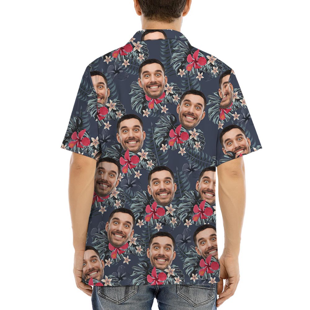Custom Hibiscus Plumeria Aloha Shirt With Your Faces