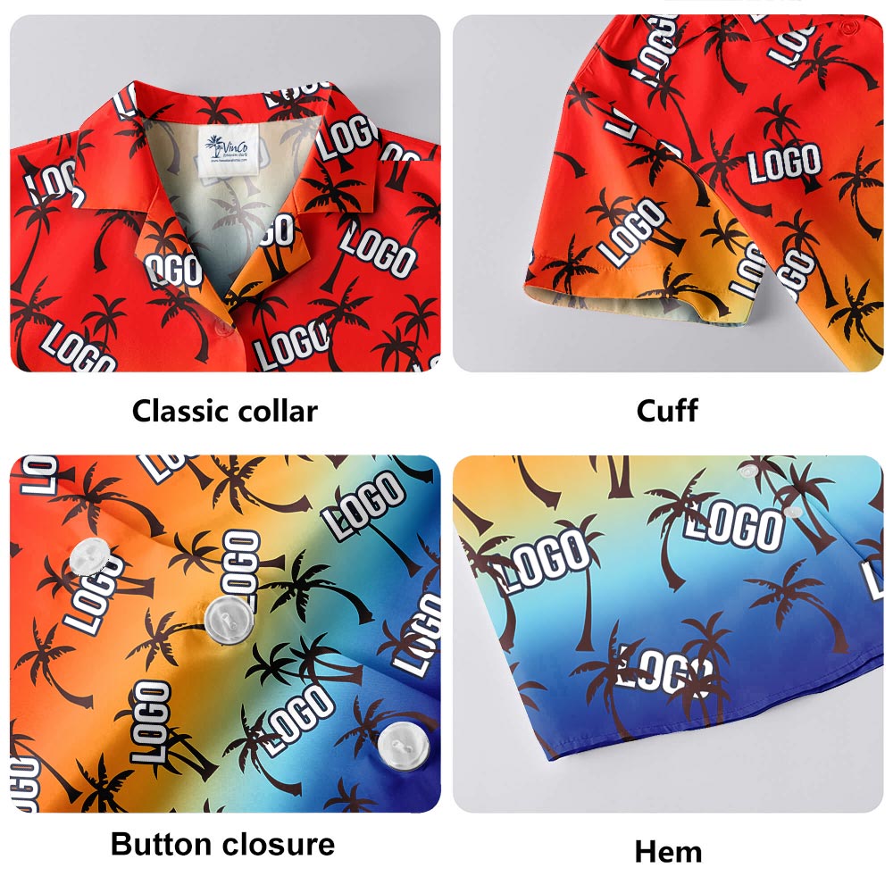 Palm Trees Custom Logo Hawaiian Shirt No Minimum
