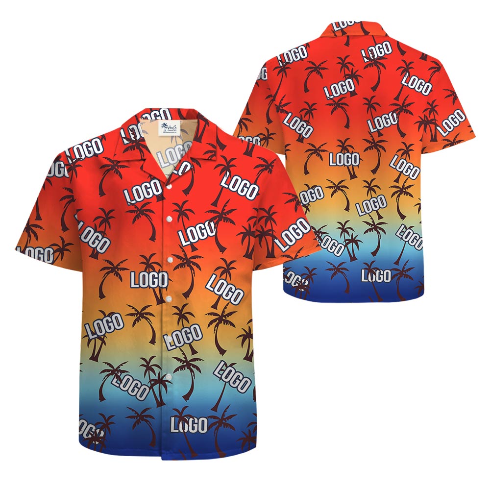 Palm Trees Custom Logo Hawaiian Shirt No Minimum