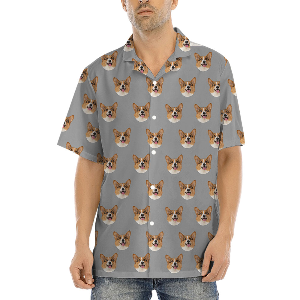 Hilarious Men's Hawaiian Shirt With 1-5 Faces - variant image 1