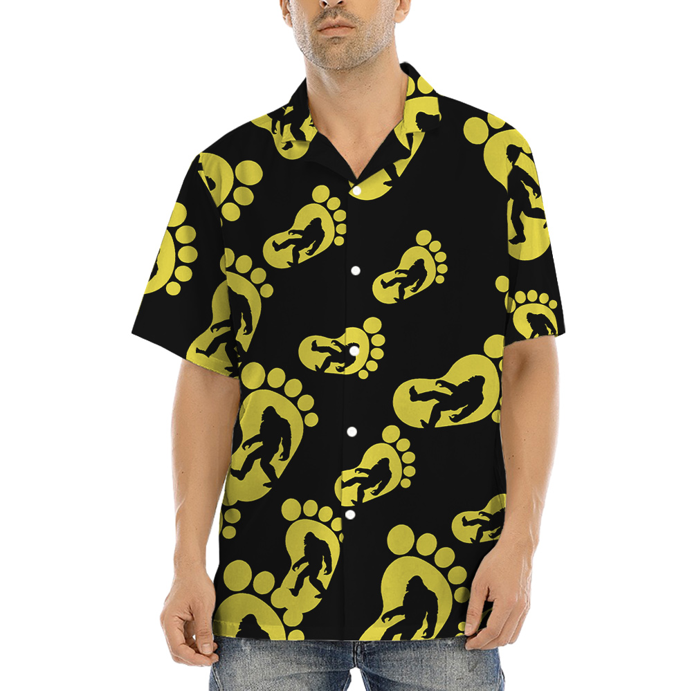 Bigfoot Hawaiian Button Up Shirt - variant image 1