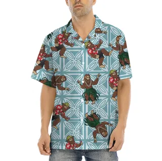 Hula Bigfoot Hawaiian Shirt