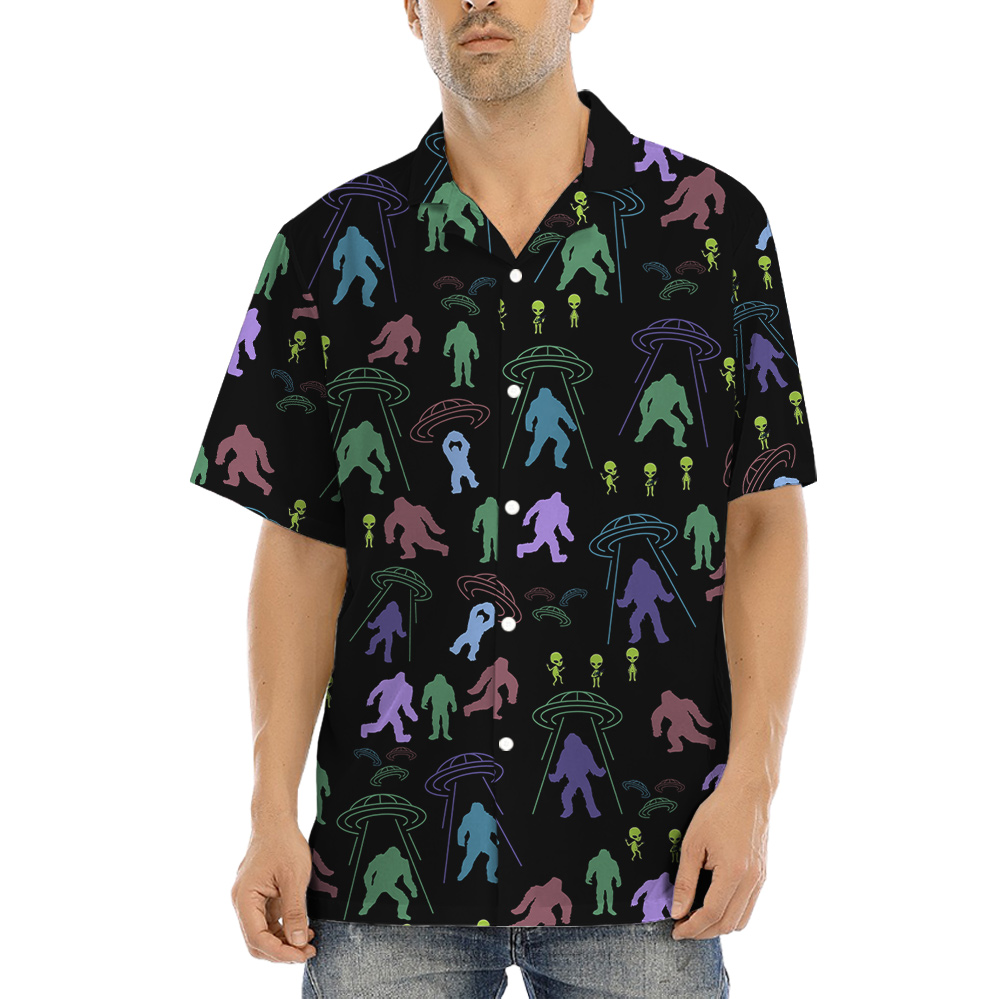 Cool Alien Bigfoot Aloha Shirt - variant image 1