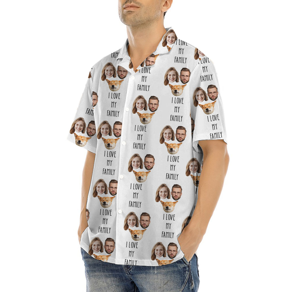 Cool Custom 1-5 Photos Hawaiian Shirt With Text