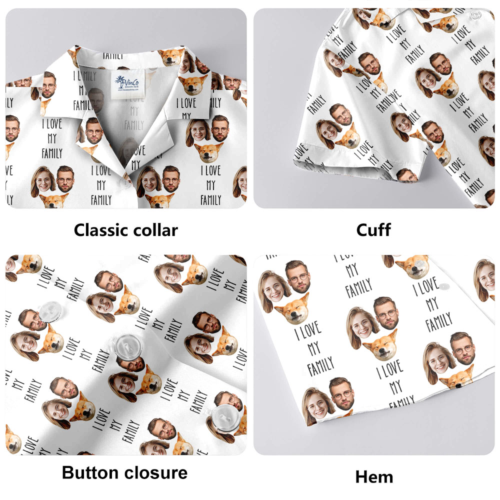 Cool Custom 1-5 Photos Hawaiian Shirt With Text