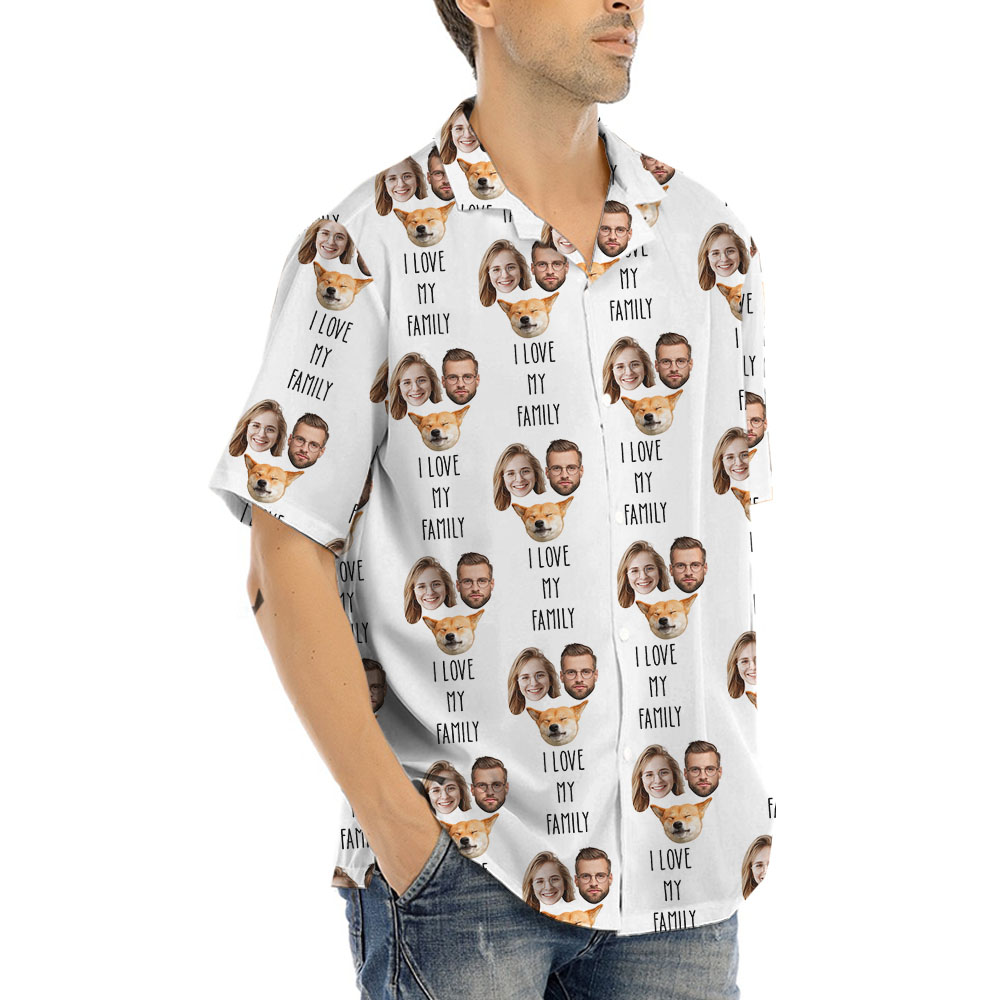 Cool Custom 1-5 Photos Hawaiian Shirt With Text
