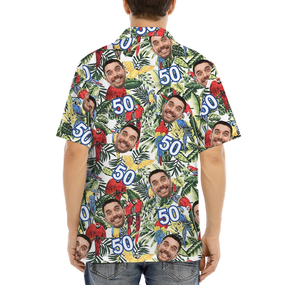 Custom Birthday Parrot Tropical Shirt For Men