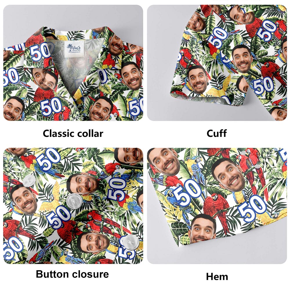Custom Birthday Parrot Tropical Shirt For Men