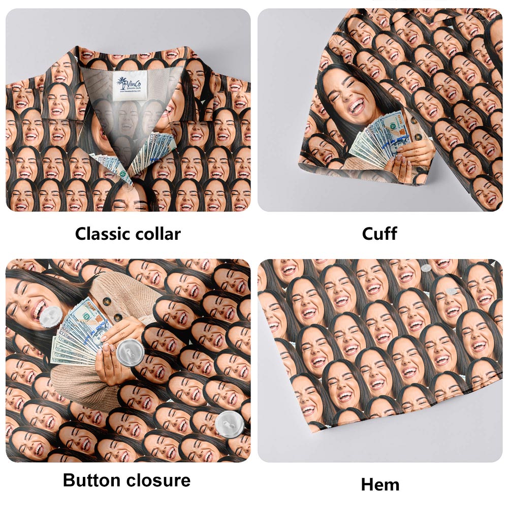 Funny Custom Face All Over Hawaiian Shirt