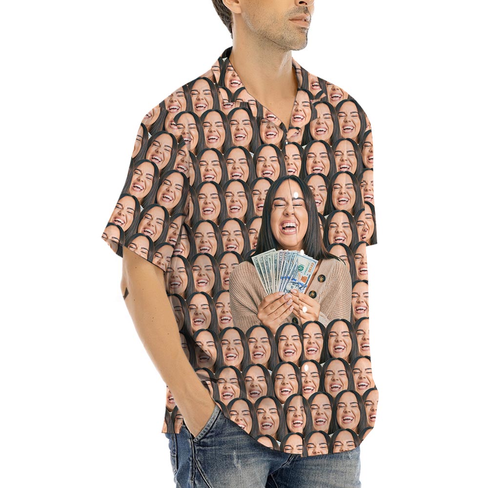 Funny Custom Face All Over Hawaiian Shirt