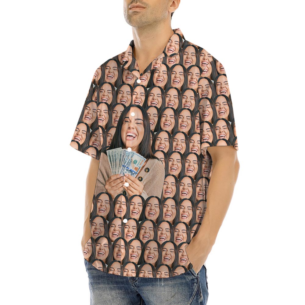 Funny Custom Face All Over Hawaiian Shirt