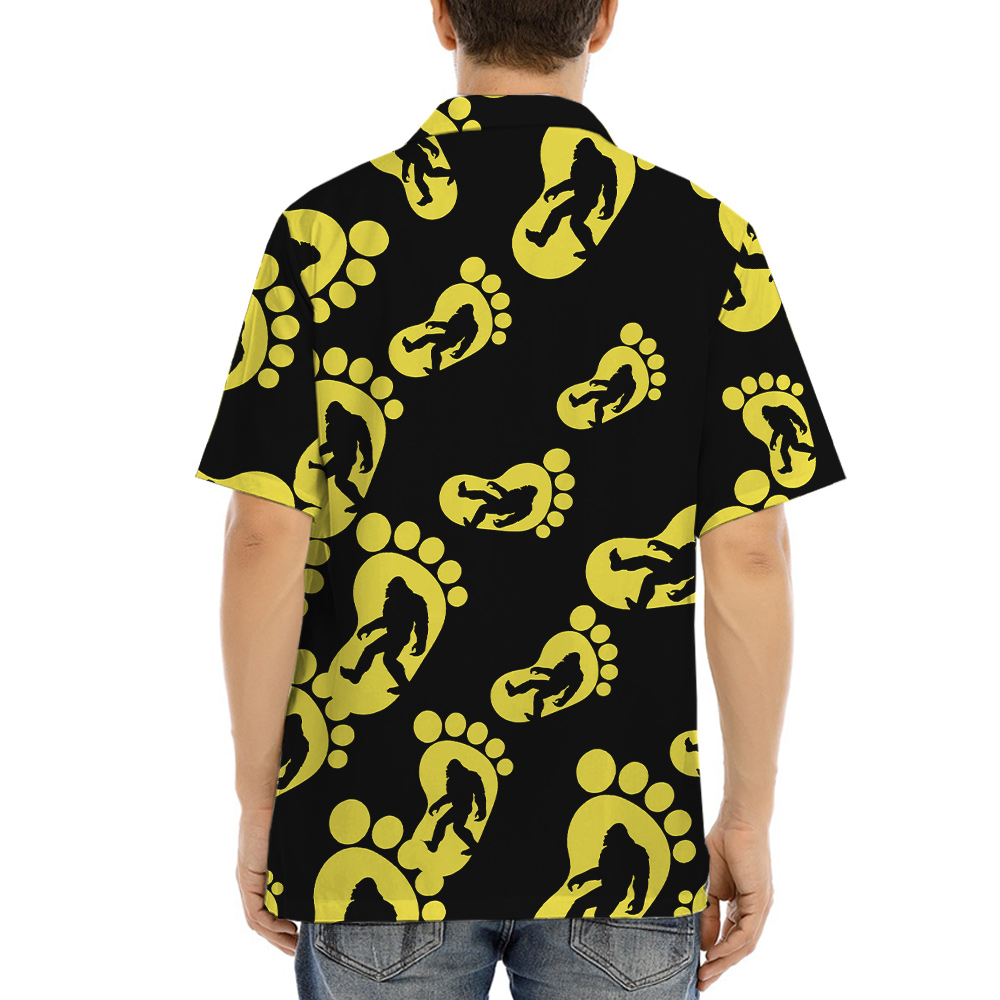 Bigfoot Hawaiian Button Up Shirt