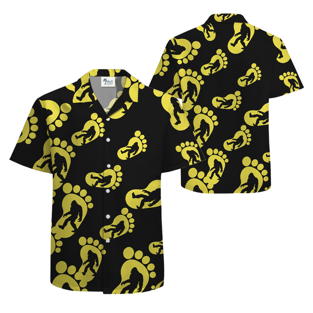 Bigfoot Hawaiian Button Up Shirt