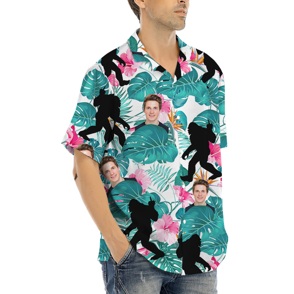 Custom Face Bigfoot Hawaiian Shirt