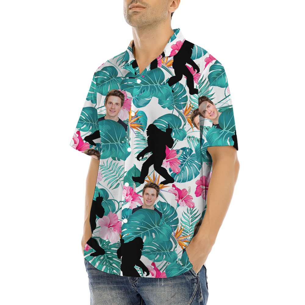 Custom Face Bigfoot Hawaiian Shirt