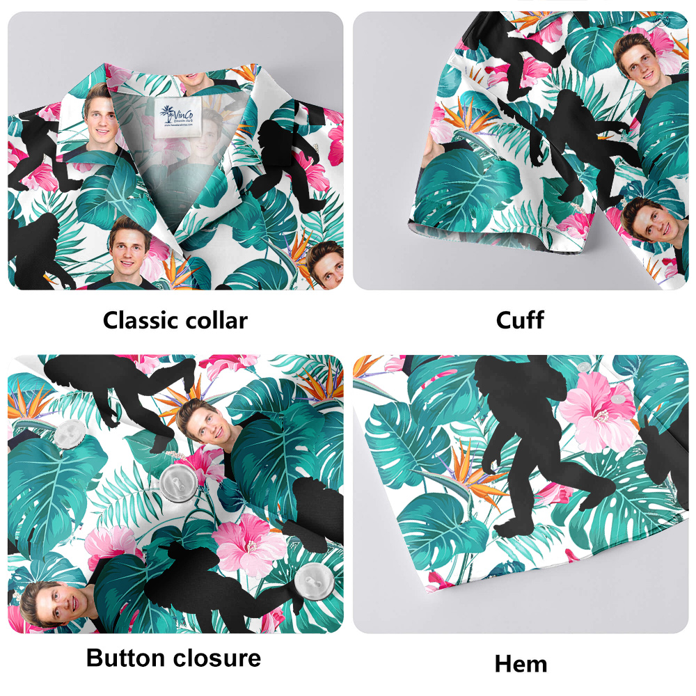 Custom Face Bigfoot Hawaiian Shirt