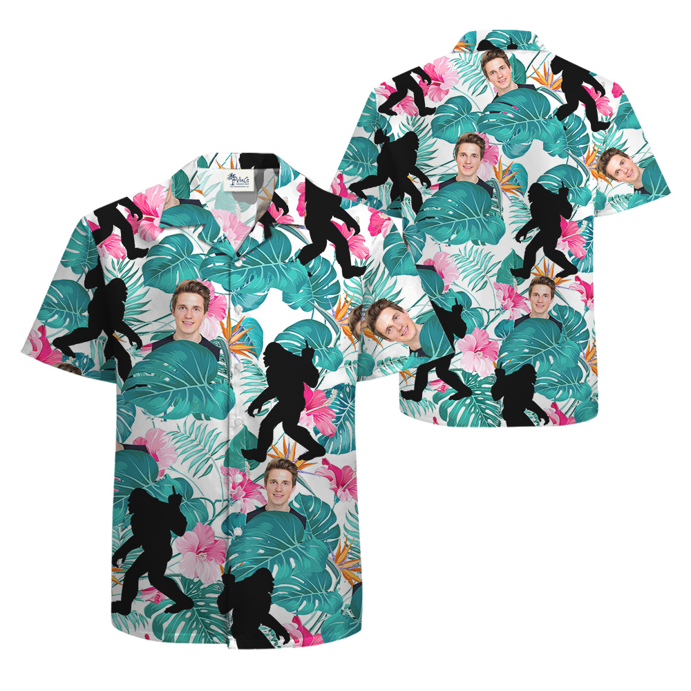 Custom Face Bigfoot Hawaiian Shirt