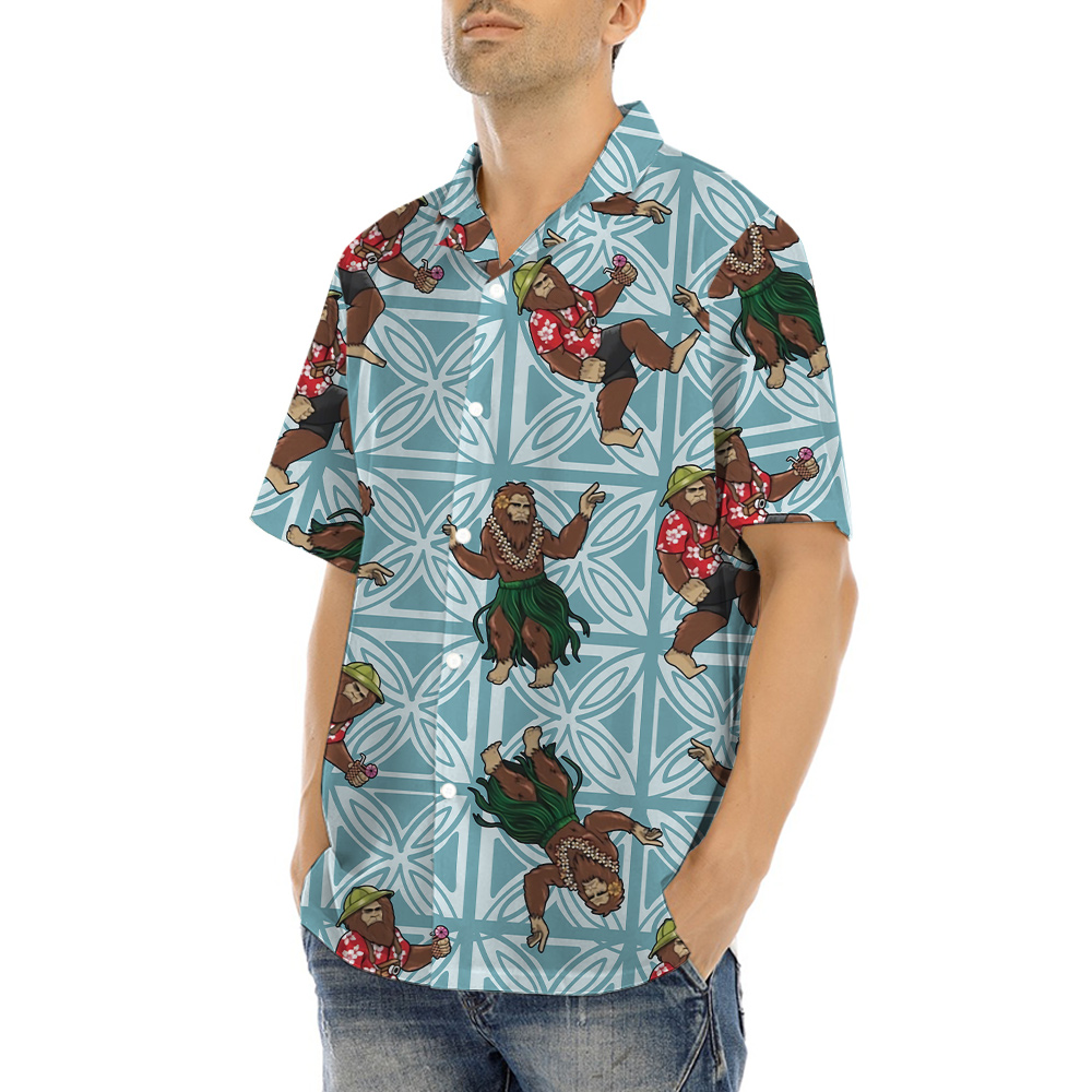 Hula Bigfoot Hawaiian Shirt