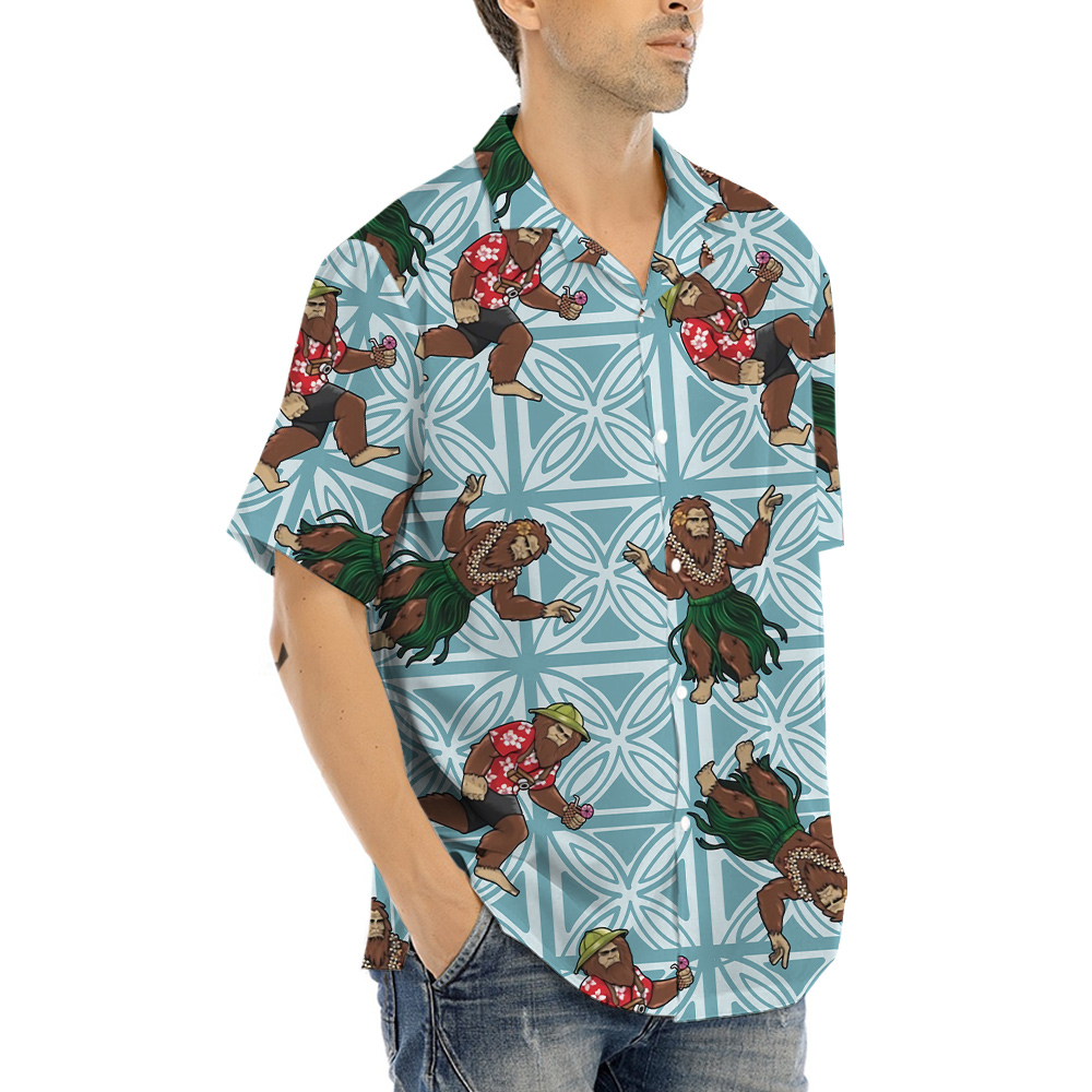 Hula Bigfoot Hawaiian Shirt