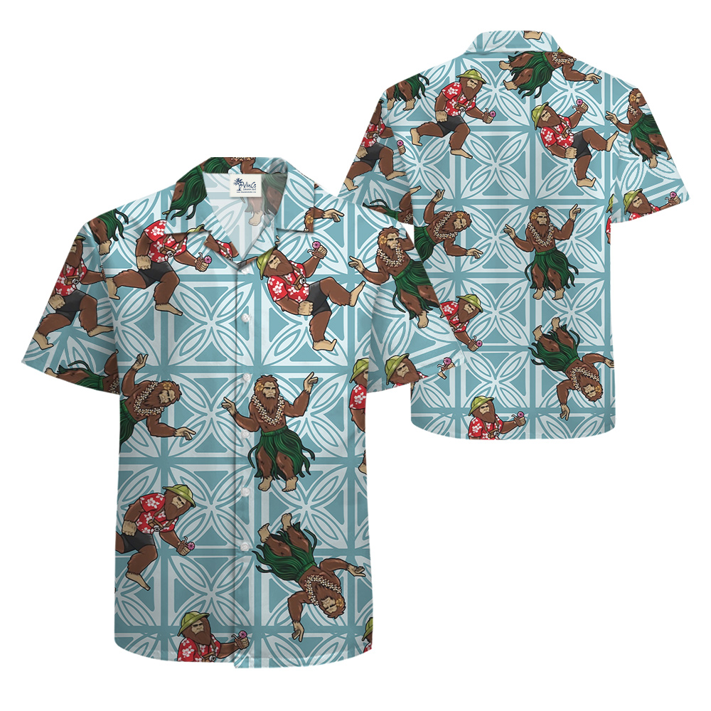 Hula Bigfoot Hawaiian Shirt