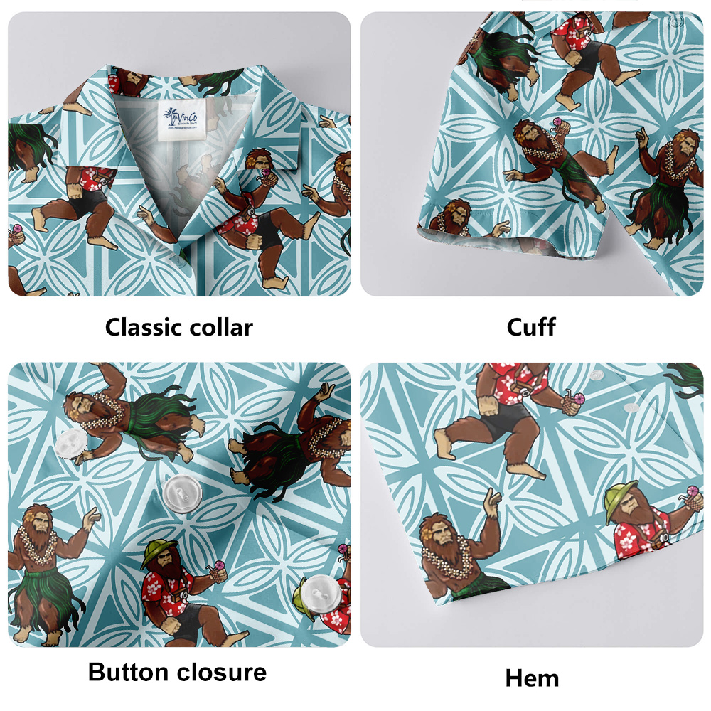 Hula Bigfoot Hawaiian Shirt