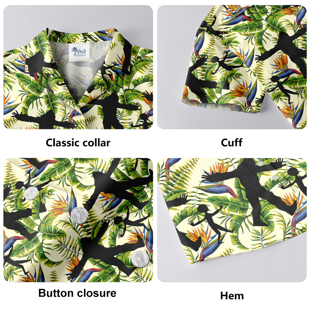 Sasquatch And Alien Tropical Hawaiian Shirt