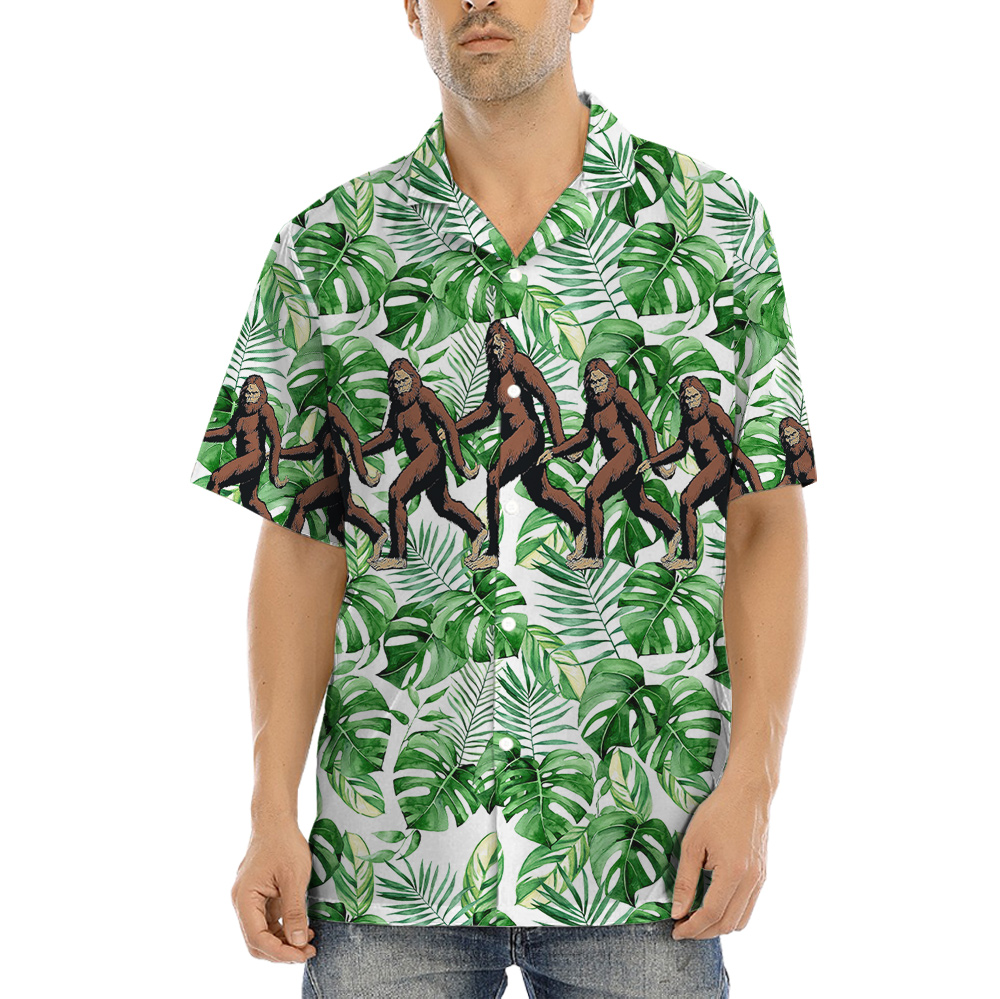 Sasquatch Tropical Green Aloha Shirt - variant image 1
