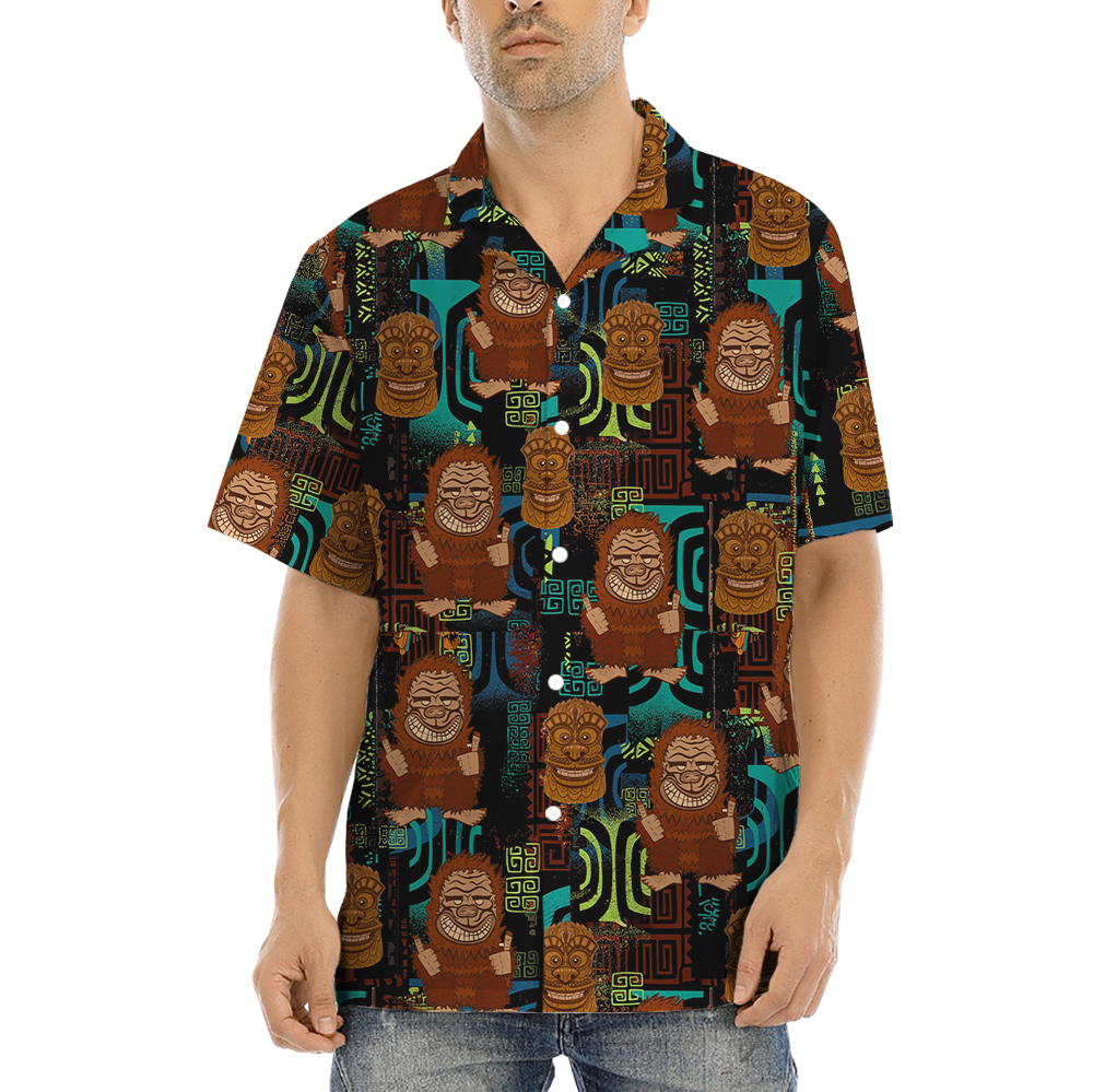 Tiki Bigfoot Vintage Aloha Shirt - variant image 1