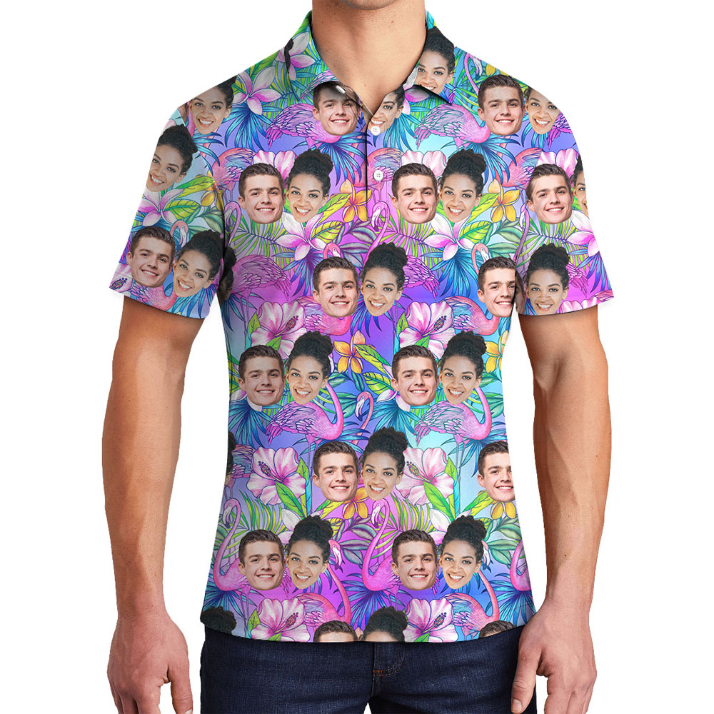 Unique Flocks Men's Collared Golf Shirt With 1-5 Photos - variant image 1